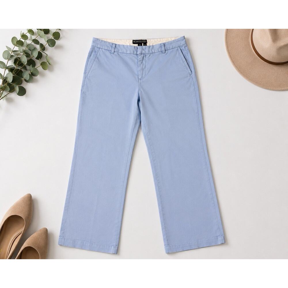 BCBG Max Azria‎ For Nordstrom Women’s Light Blue Cropped Pants Size 12 Cotton